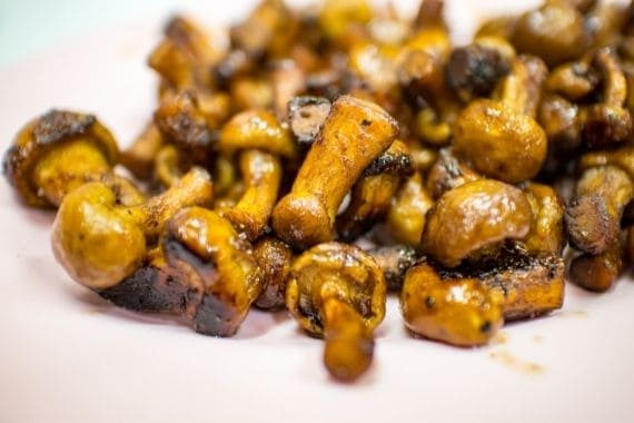 shiitake con soja