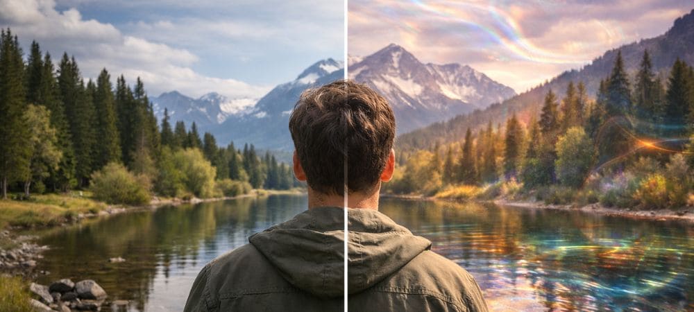Representación visual de los efectos de la psilocibina y la psilocina en la percepción